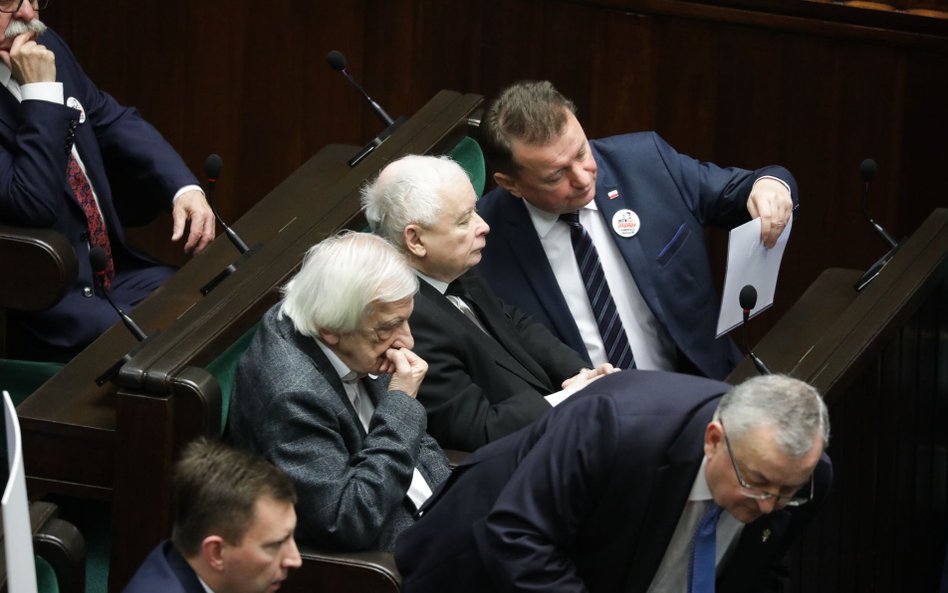 Jarosław Kaczyński w sejmowych ławach