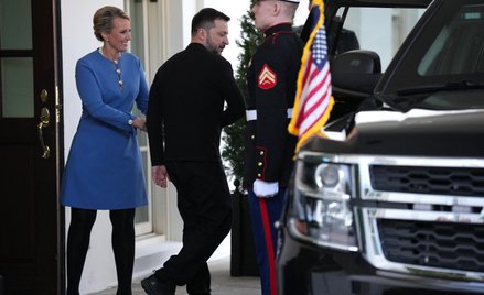 Wołodymyr Zełenski po opuszczeniu Białego Domu