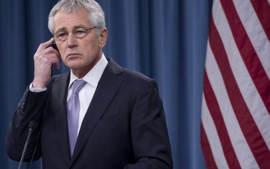 Sekretarz obrony Chuck Hagel, republikanin w administracji demokraty Baracka Obamy