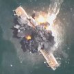 Rosyjski dron uderza w cel morski podczas ćwiczeń „Lipcowa Burza”. Zdjęcie zaprezentowane przez reso