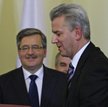 Prezydent Bronisław Komorowski i wicemarszałek Cezary Grabarczyk
