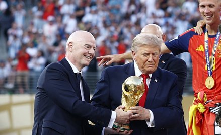 Prezydent FIFA Gianni Infantino i prezydent USA Donald Trump