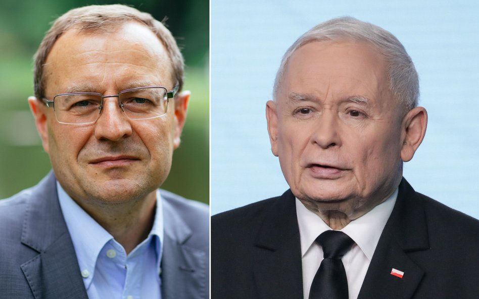 Prof. Antoni Dudek i Jarosław Kaczyński