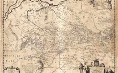 Mapa Beauplana z 1648 r. wykonana na zlecenie Władysława IV i obejmująca województwa: kijowskie, bra