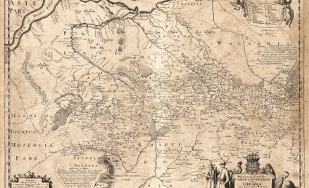 Mapa Beauplana z 1648 r. wykonana na zlecenie Władysława IV i obejmująca województwa: kijowskie, bra