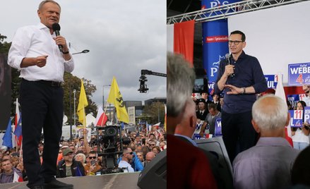 Donald Tusk i Mateusz Morawiecki
