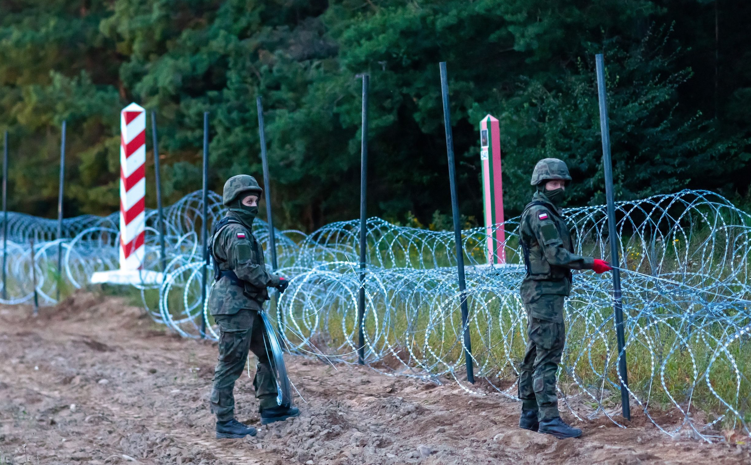 Забор на границе с Польшей