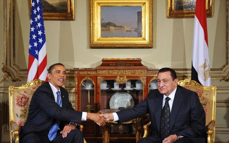 Barack Obama został przywitany przez prezydenta Egiptu Hosniego Mubaraka