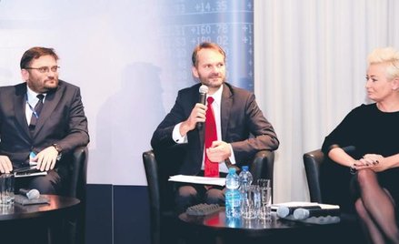 W konferencji uczestniczyli od lewej: Paweł Tamborski, prezes GPW, Piotr Piłat, dyrektor departament