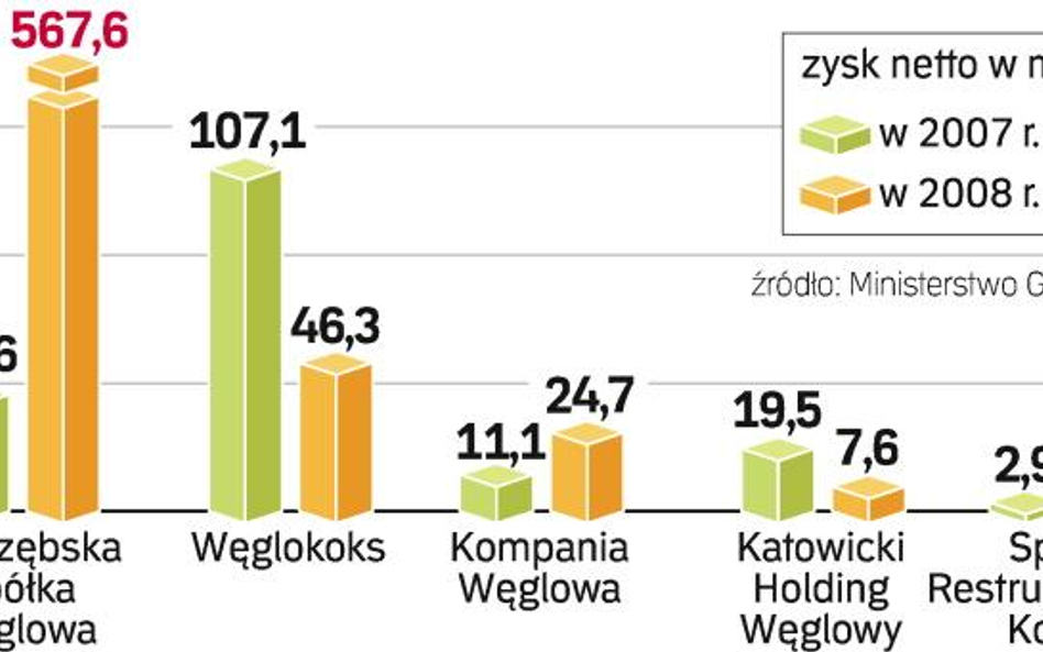 Górnicze spółki podległe resortowi gospodarki. Węglokoks, KHW i JSW musiały się wytłumaczyć z opcji.