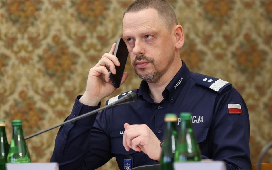 Komendant główny policji Marek Boroń