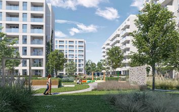 Planowana inwestycja - widok od strony wnętrza zespołu