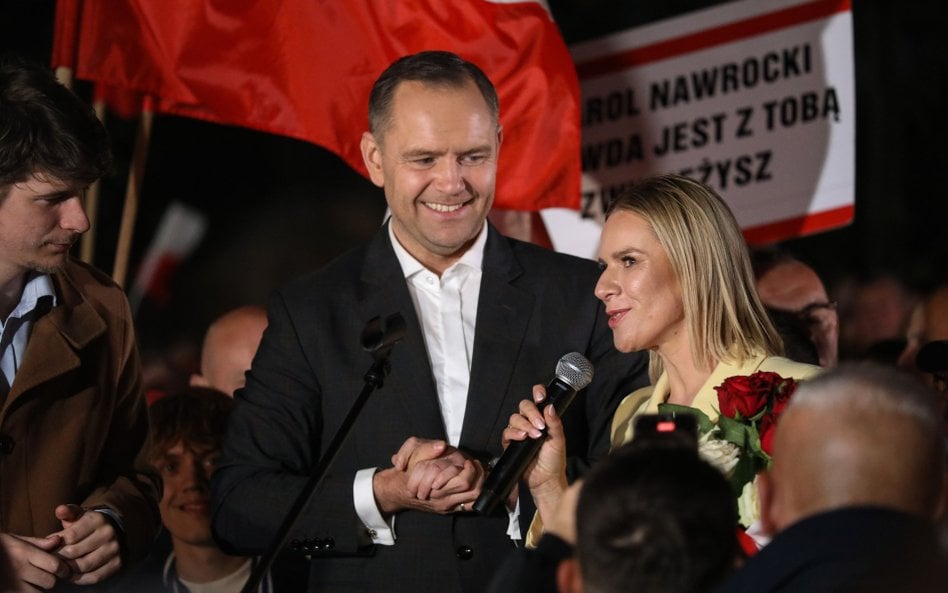 Karol Nawrocki wraz z żoną Martą
