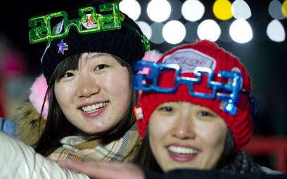 Mimo mrozu Chińczycy witali Nowy Rok w dobrych nastrojach