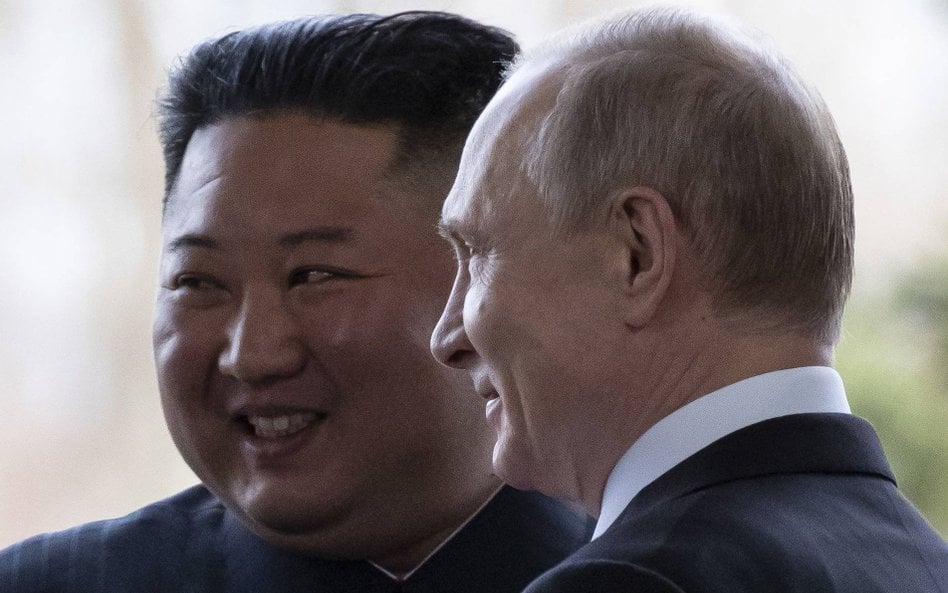 Kim Dzong Un i Władimir Putin, zdjęcie z 2019 roku