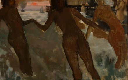 Hilaire-Germain-Edgar Degas, Peasant Girls bathing in the Sea at Dusk, 1869-75 Oil on canvas 65 × 84