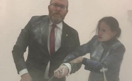 Lekarka próbowała powstrzymać Grzegorza Brauna