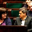 Janusz Palikot (z prawej) na sali sejmowej