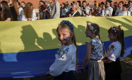 Uroczystość z okazji Dnia Niepodległości Ukrainy 2024 na pl. Zamkowym w Warszawie