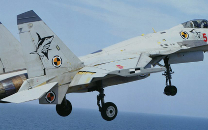 Chiński J-15 skopiowany z rosyjskiego Su-33. Fot./Wikipedia/Garudtejas7.