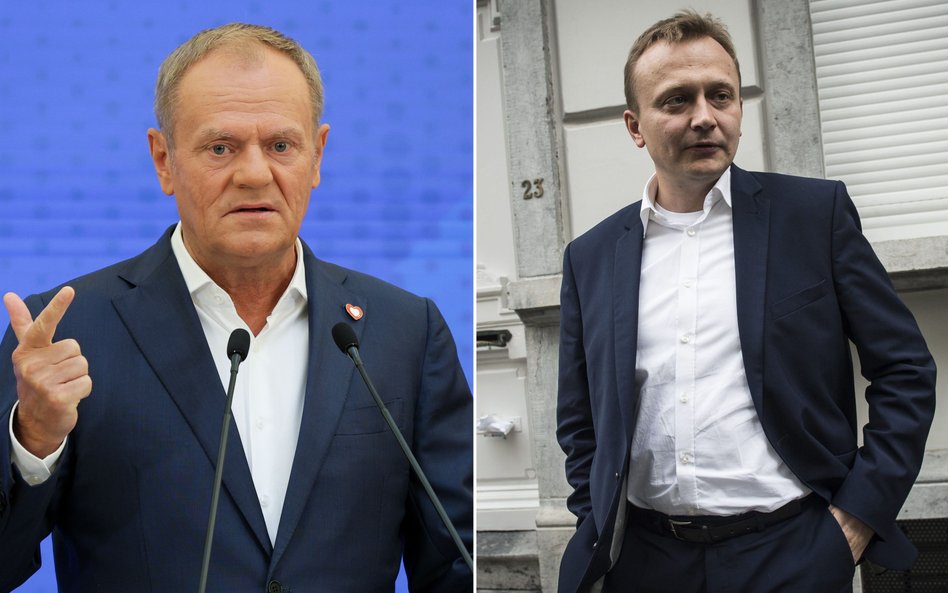 Donald Tusk i Piotr Serafin