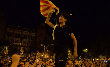 Barcelona, 16 października, wiec zwolenników niepodległości