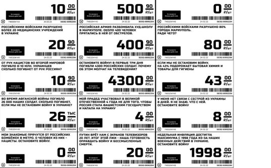 Ulotki, które umieszczane są w rosyjskich sklepach przez członkinie ruchów feministycznych sprzeciwi