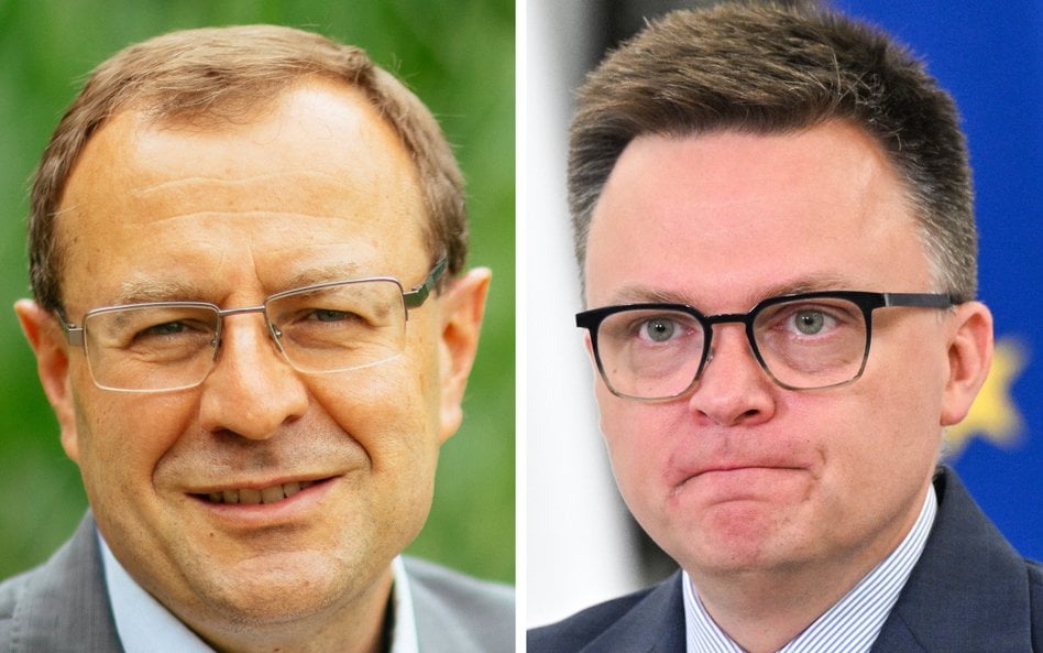 Prof. Antoni Dudek i Szymon Hołownia