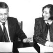 Teresa Liszcz i Lech Falandysz z Kancelarii Prezydenta Lecha Wałęsy. 1993 rok, komisja sejmowa debat