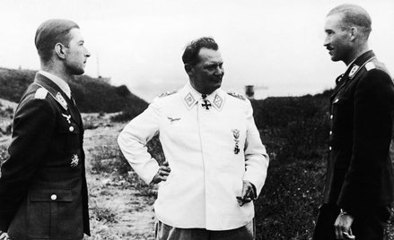 Od lewej: Werner Mölders, Hermann Göring i Adolf Galland