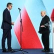 Prezes Prawa i Sprawiedliwości Jarosław Kaczyński i prezes Stowarzyszenia Rozwój Plus Mateusz Morawi