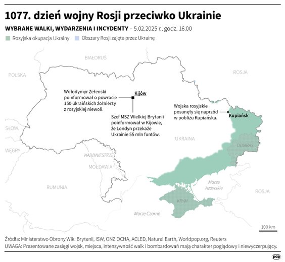 Tak wyglądała sytuacja na froncie 5 lutego
