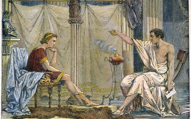Arystoteles uczy Aleksandra Wielkiego. Miedzioryt Charles’a Laplante’a z 1866 r.