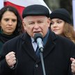 Prezes PiS Jarosław Kaczyński podczas "Protestu Wolnych Polaków" przed siedzibą Trybunału Konstytucy