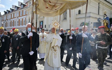 Procesja z Najświętszym Sakramentem z okazji Uroczystości Najświętszego Ciała i Krwi Chrystusa na ul