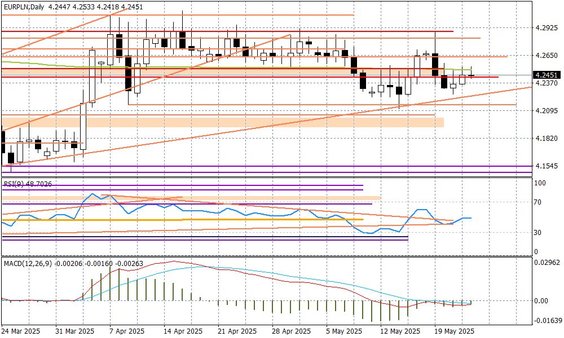 Wykres dzienny EURPLN