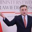 Minister sprawiedliwości, prokurator generalny Zbigniew Ziobro podczas konferencji prasowej w siedzi