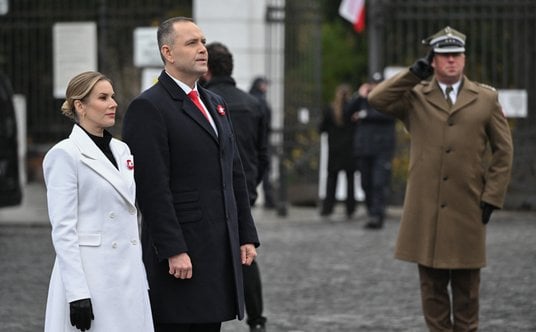 Obchody Narodowego Święta Niepodległości. Prezydent RP Karol Nawrocki i pierwsza dama Marta Nawrocka