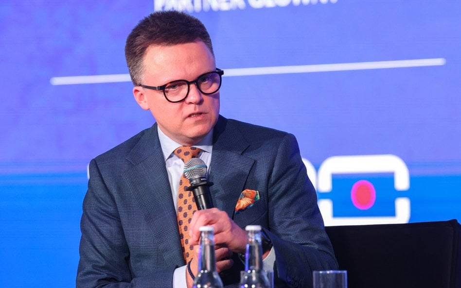 Szymon Hołownia podczas forum w Krynicy