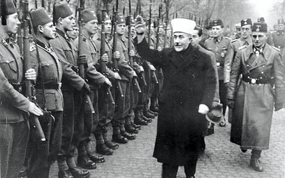 Wielki mufti Jerozolimy Amin al-Husajni z wizytą u bośniackich ochotników wcielonych do oddziałów Wa