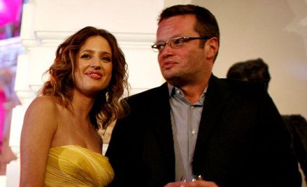 Marcin Meller i jego siostra Katarzyna Meller na Balu Dziennikarzy. 2009 r.
