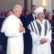 Jan Paweł II i rabin Elio Toaff. Wizyta papieża w rzymskiej Synagodze Większej 13 kwietnia 1986 r. t