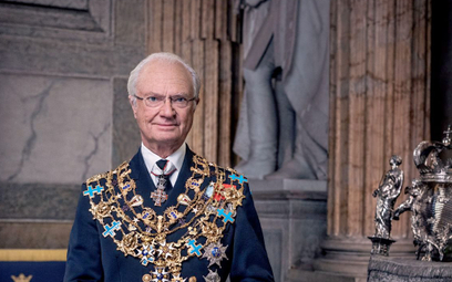 Oficjalny portret jubileuszowy króla Karola XVI Gustawa ze strony internetowej szwedzkiego dworu