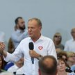Premier Donald Tusk w Pabianicach na spotkaniu z wyborcami, 26 lipca