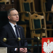 Prezydent RP Andrzej Duda na sali obrad Sejmu