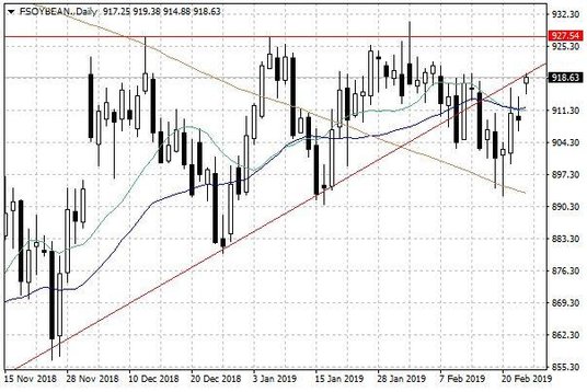 Notowania soi w USA – dane dzienne