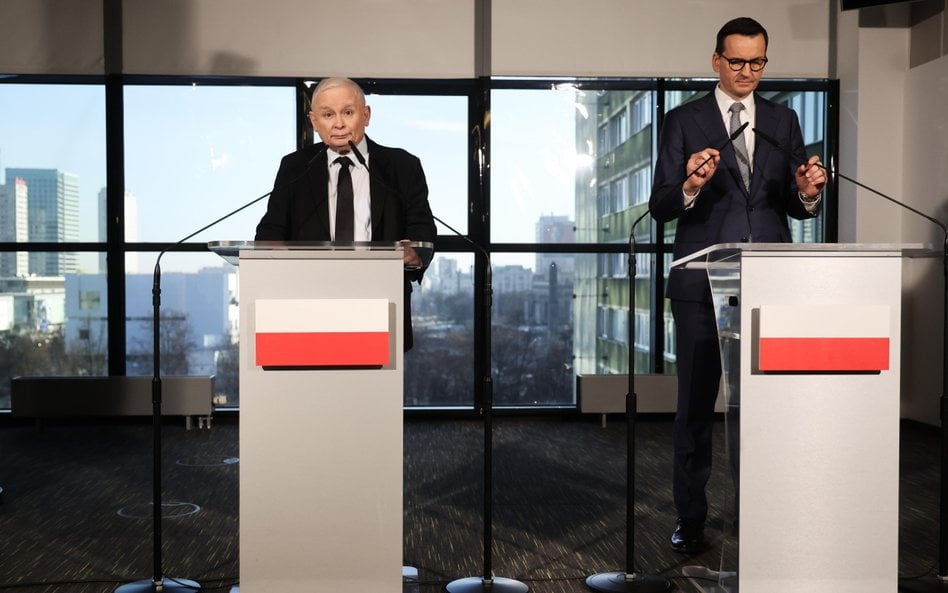 Jarosław Kaczyński i Mateusz Morawiecki