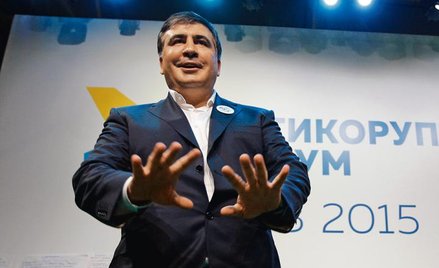 Nowy gubernator Odessy podczas obrad Ukraińskiego Forum Antykorupcyjnego w Kijowie, grudzień 2015 r.