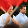 Przewodniczący PO Donald Tusk i kandydat KO w wyborach prezydenckich Rafał Trzaskowski