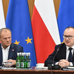 Premier Donald Tusk i minister sprawiedliwości, prokurator generalny Adam Bodnar podczas spotkania z